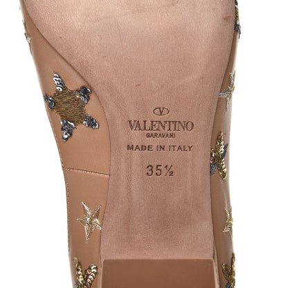 Valentino Garavani Nappa Star Embroidered Tan-Go Mary Jane 60mm Pumps 35.5 Soft Noisette 7 of 10