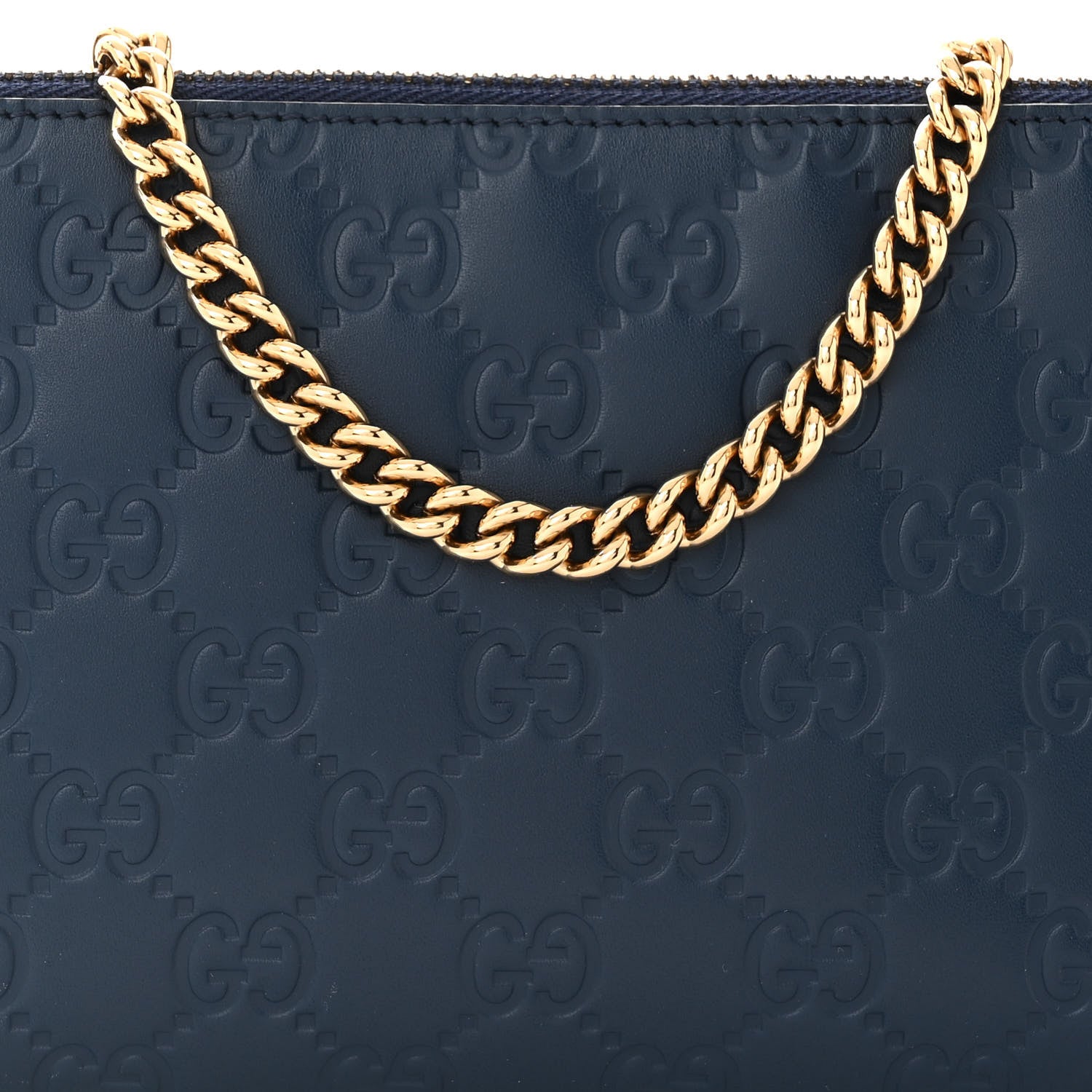 Gucci Guccissima Signature Wrist Wallet Blue Agata 7 of 10
