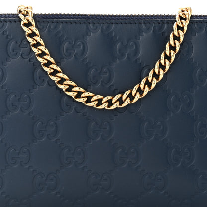 Gucci Guccissima Signature Wrist Wallet Blue Agata 7 of 10
