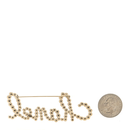 Chanel Metal Glass Swirling Pearls Hair Clip Gold 2 of 3