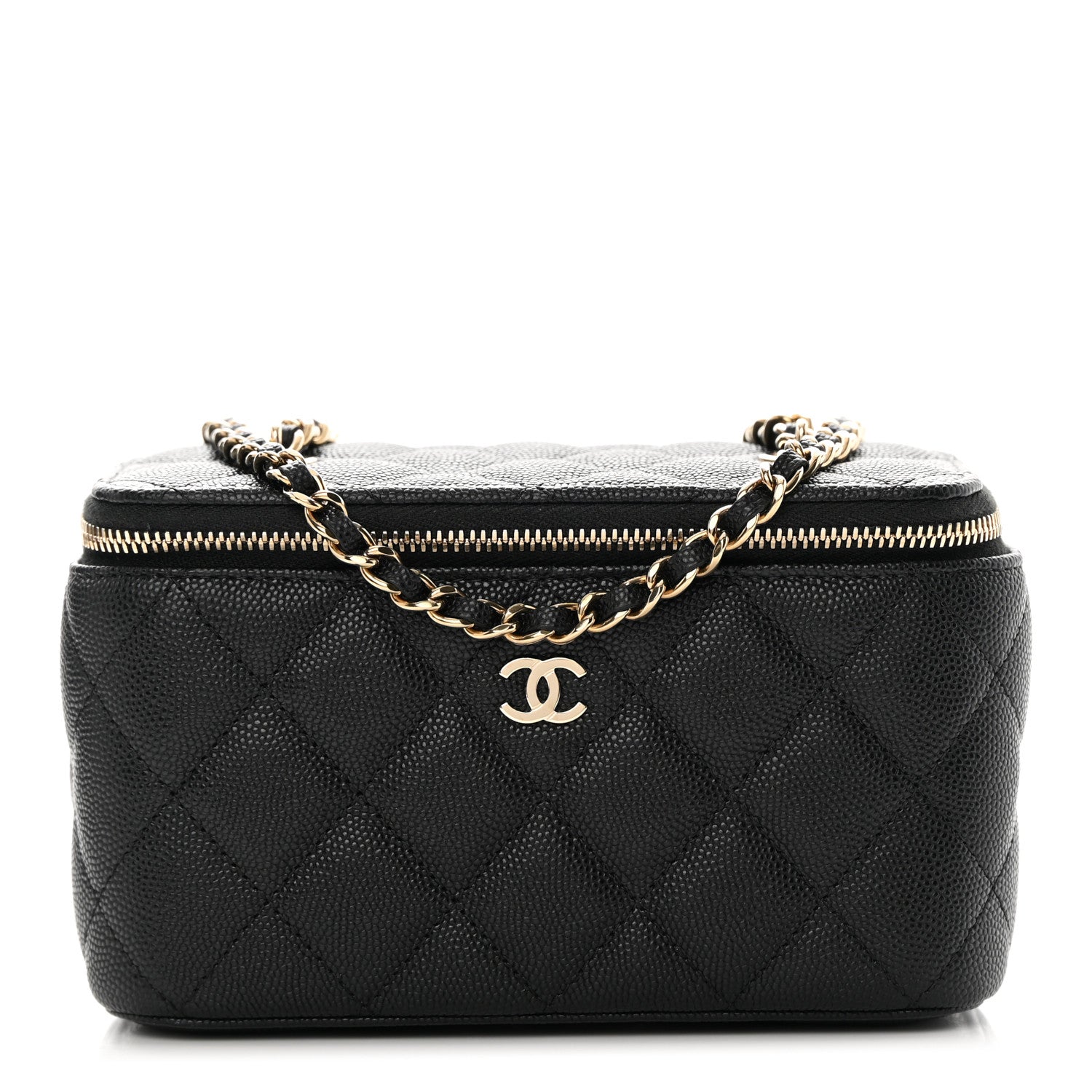 Chanel Caviar Quilted Small Vanity Case With Chain Black 1 of 13