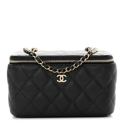 Chanel Caviar Quilted Small Vanity Case With Chain Black 1 of 13