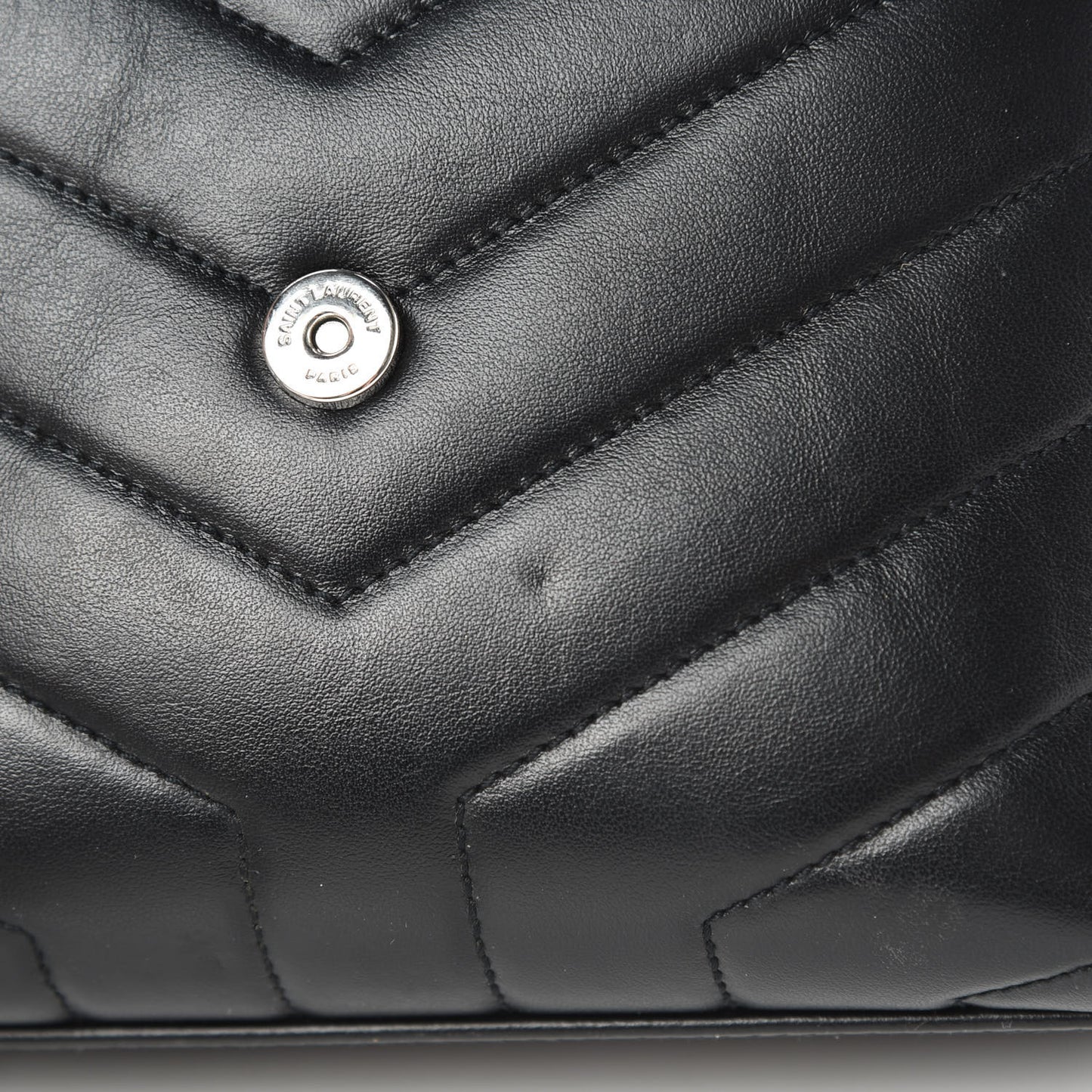 Calfskin Y Quilted Monogram Toy Loulou Crossbody Bag Black