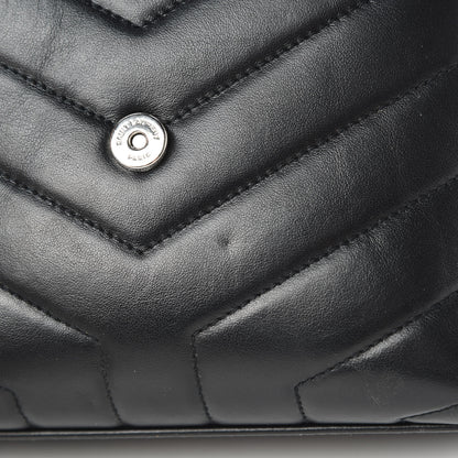 Saint Laurent Calfskin Y Quilted Monogram Toy Loulou Crossbody Bag Black 12 of 14