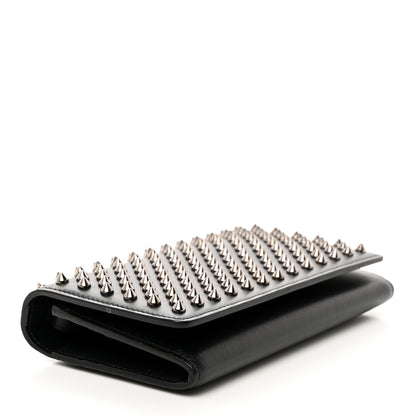 Christian Louboutin Calfskin Macaron Spiked Flap Wallet Black 4 of 7