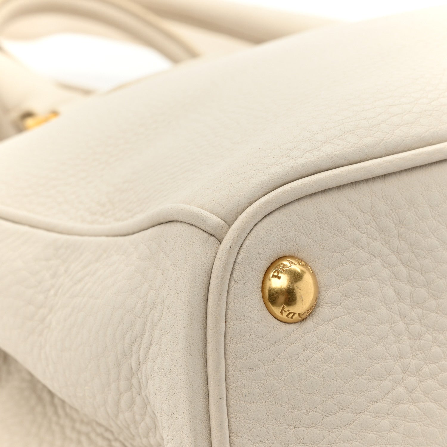 Prada Vitello Daino Large Double Zip Tote Talco 20 of 23