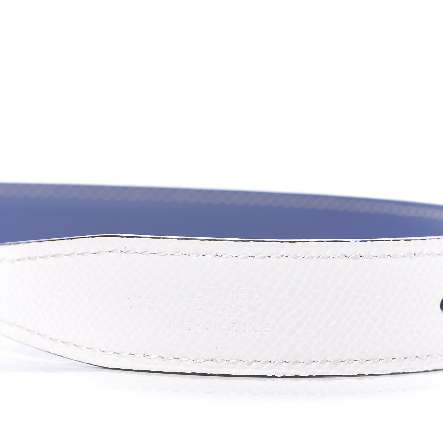 Hermes Epsom Swift 24mm Belt Strap 90 White Blue Brighton 3 of 4