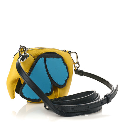 Loewe Calfskin Mini Voysey Elephant Butterfly Crossbody Bag Yellow 3 of 9