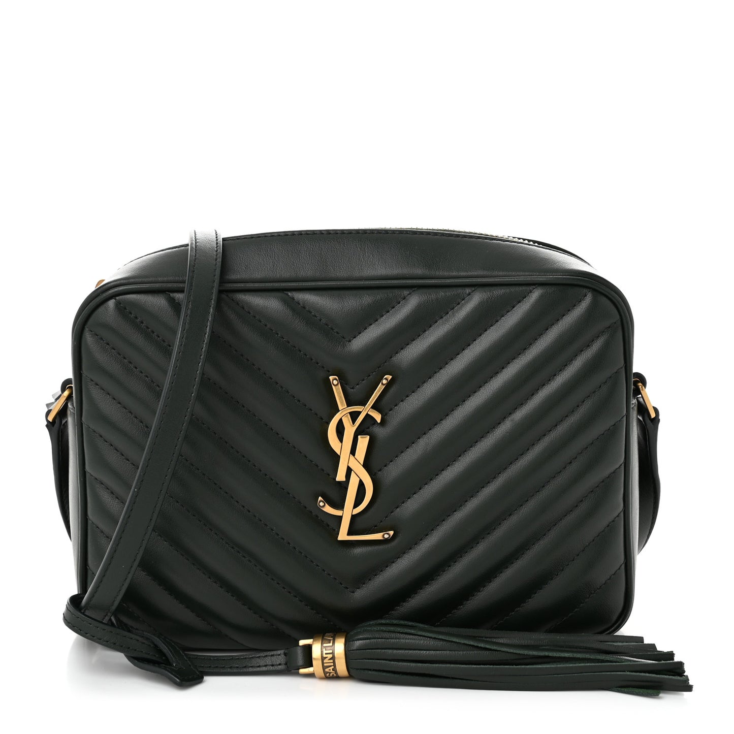 Calfskin Matelasse Monogram Lou Camera Bag Vert Fonce