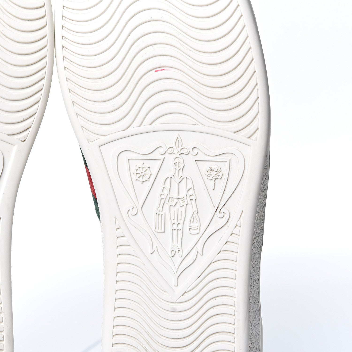 Gucci Calfskin Ayers Bee Embroidered Womens Ace Sneakers 40 White Green 8 of 9