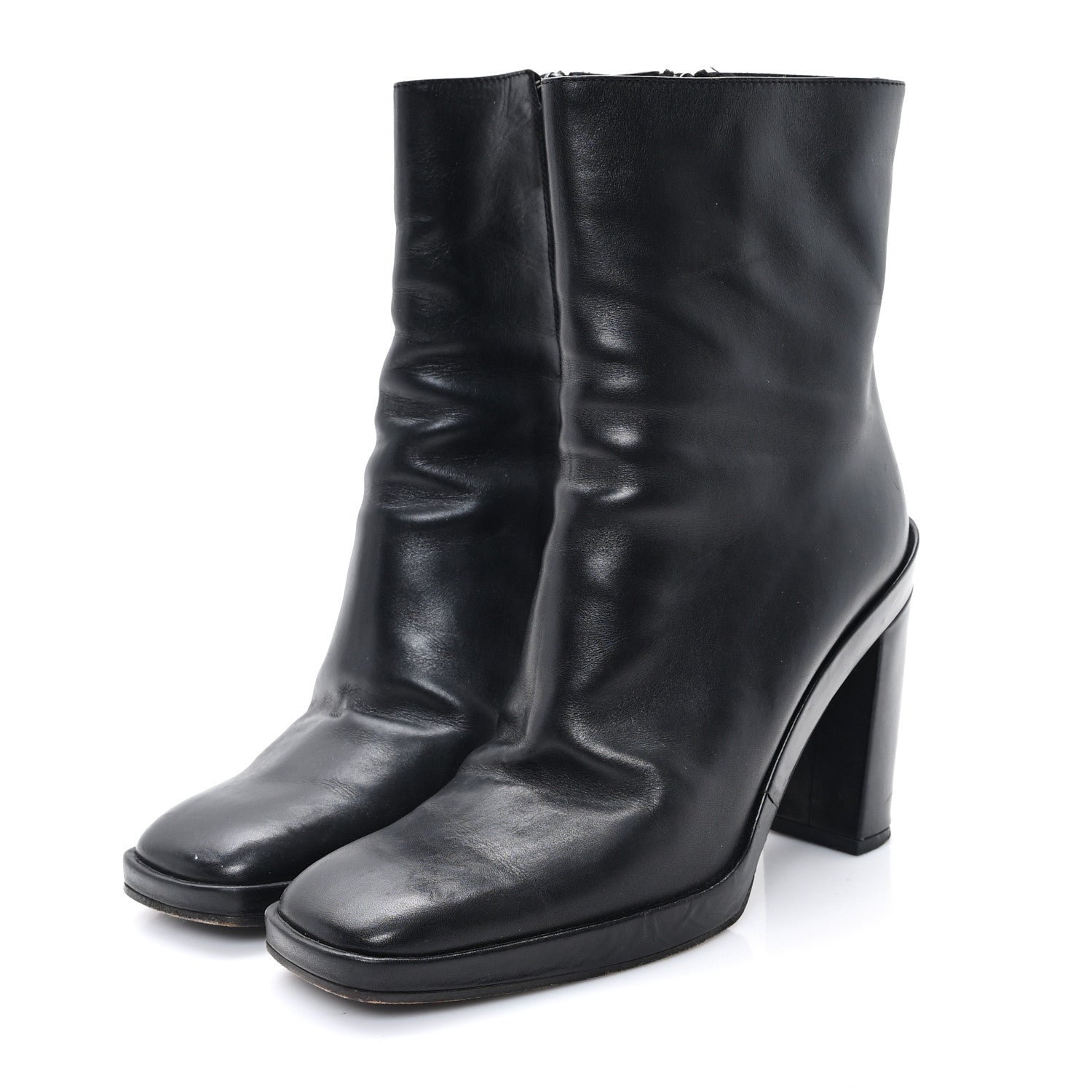 Gucci Calfskin Ankle Booties 8 Black 3 of 9