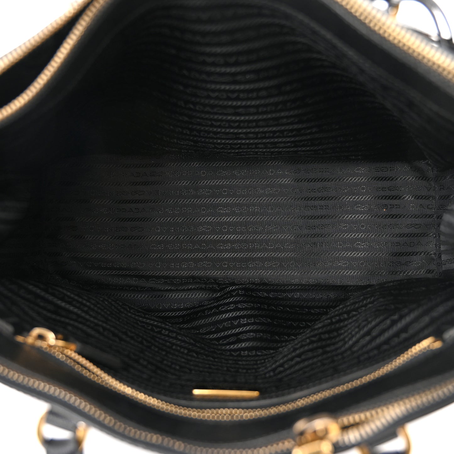 Saffiano Large Galleria Double Zip Tote Black