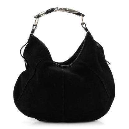 Saint Laurent Suede Mombasa Hobo Black 1 of 10