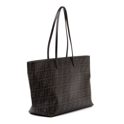 Fendi Zucca Spalmati Medium Roll Tote Tobacco Moro 3 of 10