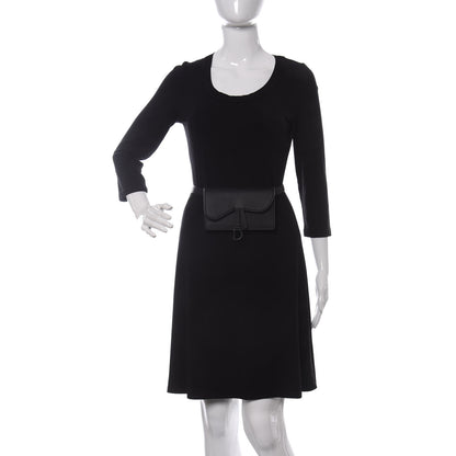 Christian Dior Ultra Matte Calfskin Saddle Belt Clutch Black 2 of 14