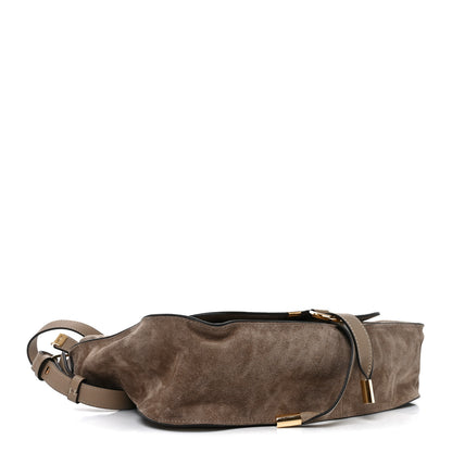 Chloe Suede Calfskin Small Marcie Shoulder Bag Boyish Brown 4 of 10