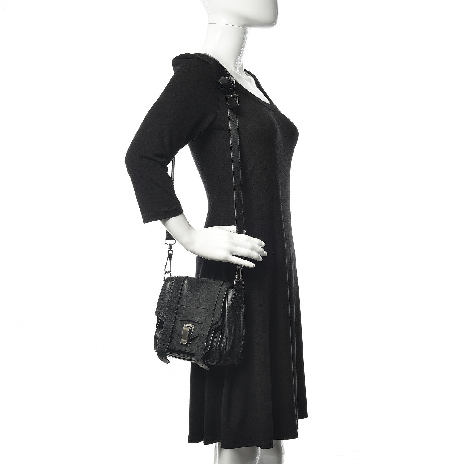 Proenza Schouler Lambskin PS1 Mini Pouch Messenger Black 2 of 16