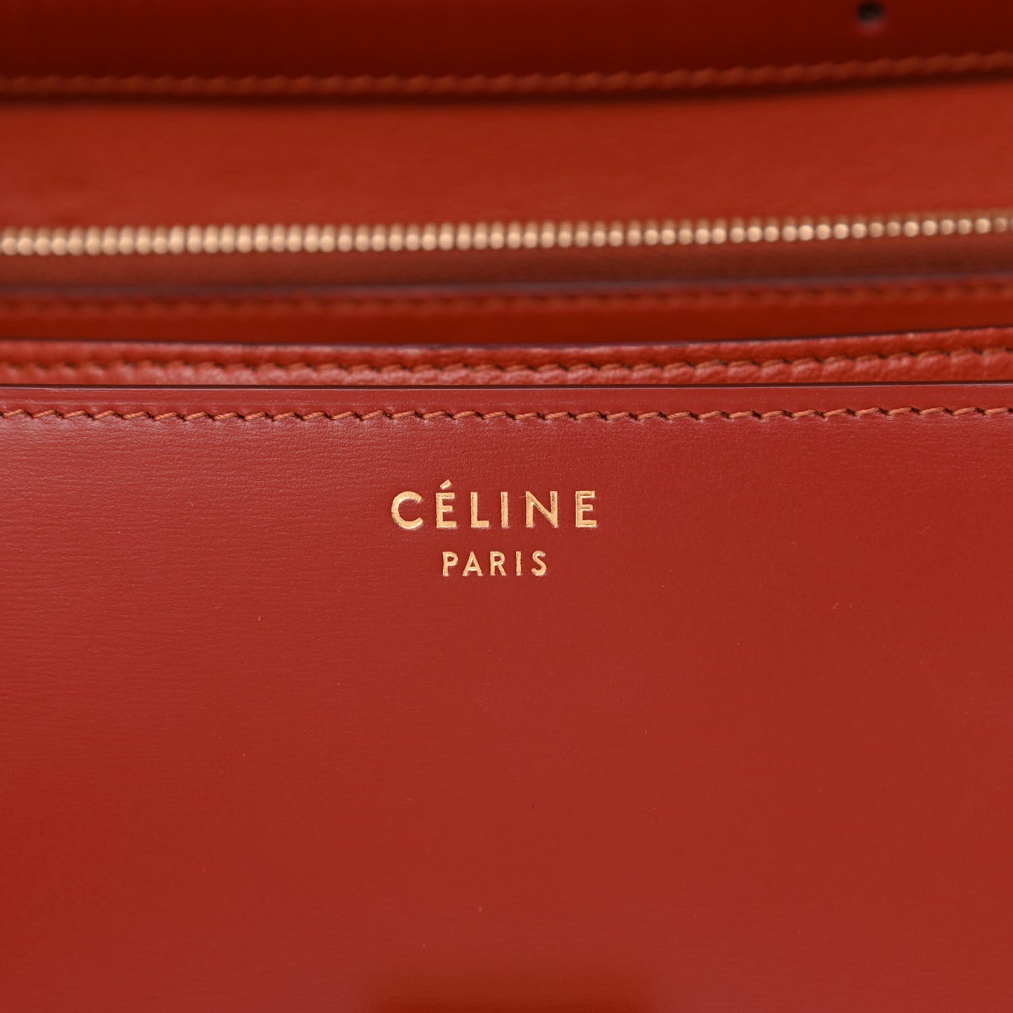 Box Calfskin Medium Classic Box Flap Bag Dark Brick