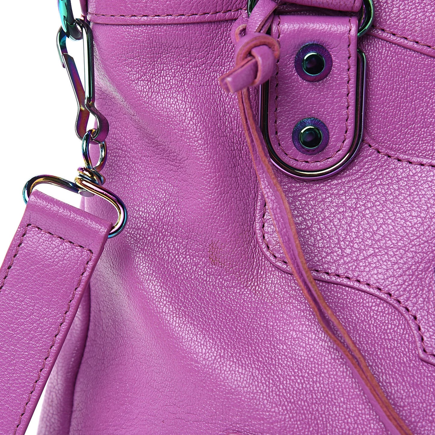 Chevre Iridescent Metallic Edge Hardware Town