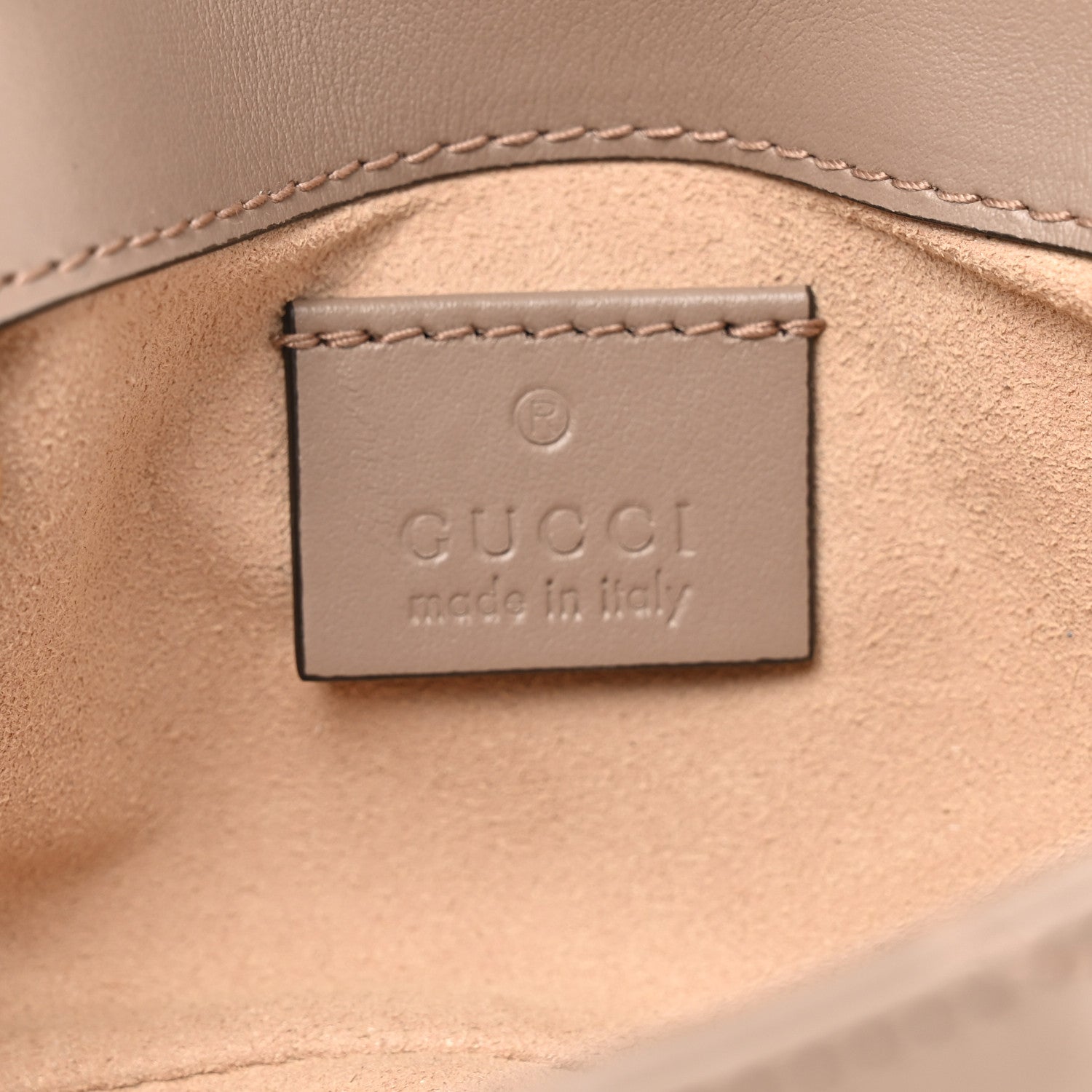 Gucci Calfskin Matelasse Super Mini GG Marmont Shoulder Bag Porcelain Rose 6 of 10