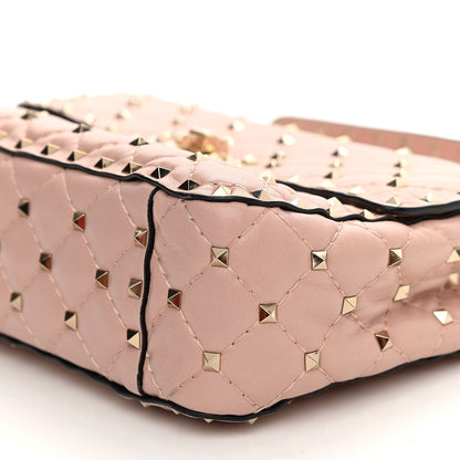 Valentino Garavani Lambskin Medium Rockstud Spike Shoulder Bag Poudre 9 of 15