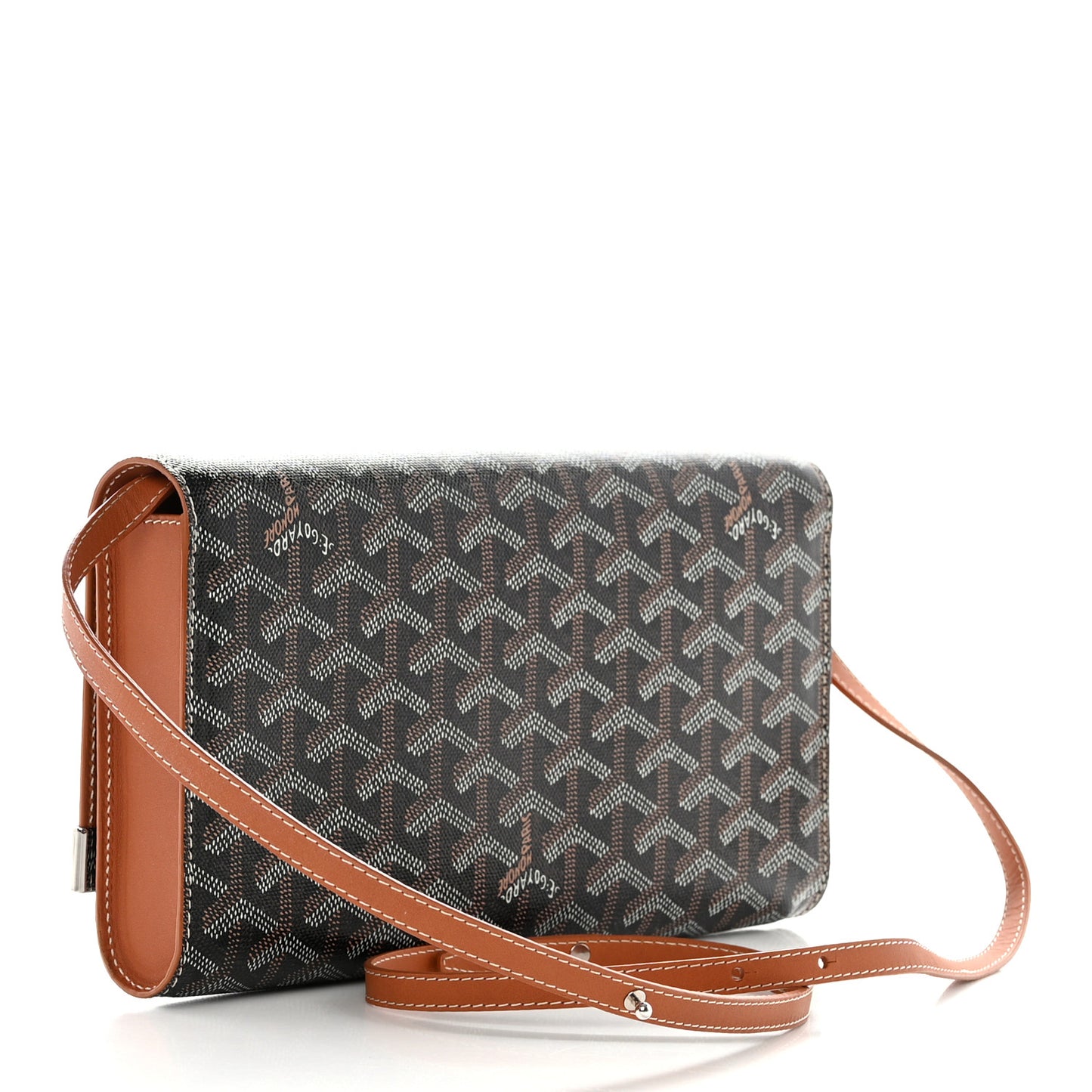 Goyardine Monte Carlo Bois Clutch With Strap Black Gold