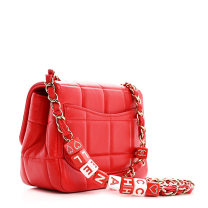 Chanel Lambskin Resin Crystal Square Quilted Monacoco Mini Flap Red 3 of 12