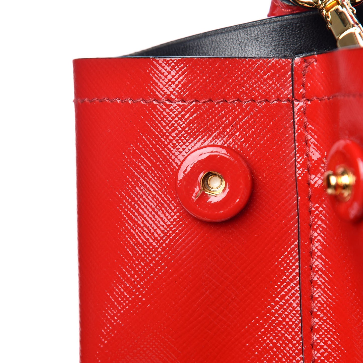 Saffiano Vernice Medium Double Bag Rosso