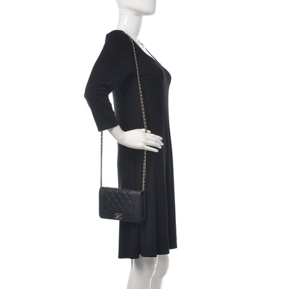 Chanel Caviar Quilted Vintage Mademoiselle Wallet On Chain WOC Black 2 of 11