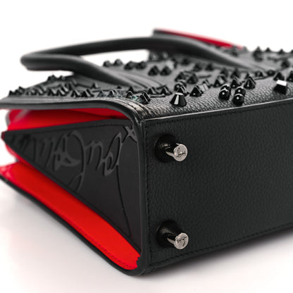 Christian Louboutin Calfskin Spikes Loubinthesky Mini Paloma Black 7 of 10
