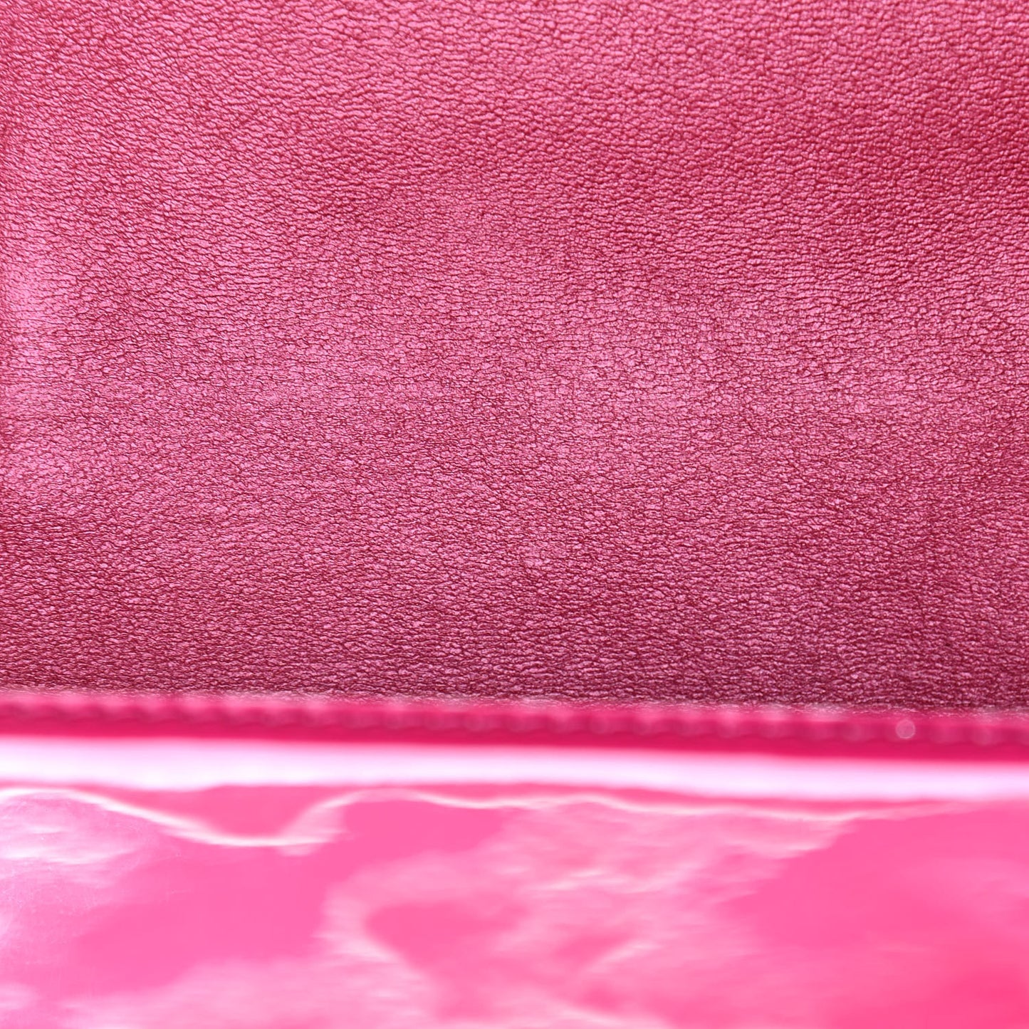Metallic Patent Calfskin Quilted Medium Boy Flap Pink