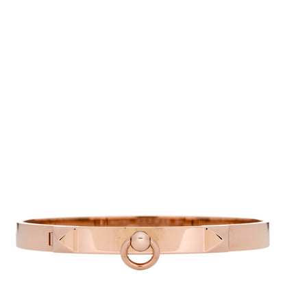Hermes 18K Rose Gold PM Collier De Chien Bracelet SH 1 of 4