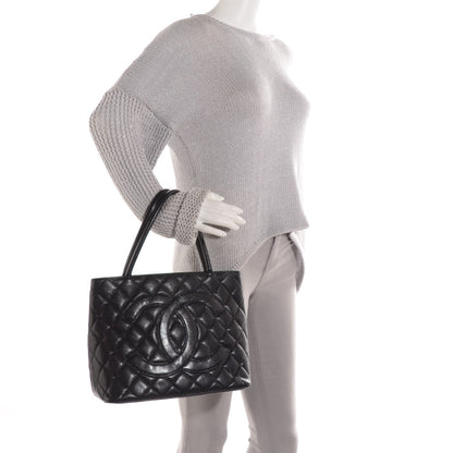 Chanel Caviar Quilted Medallion Tote Black 2 of 9