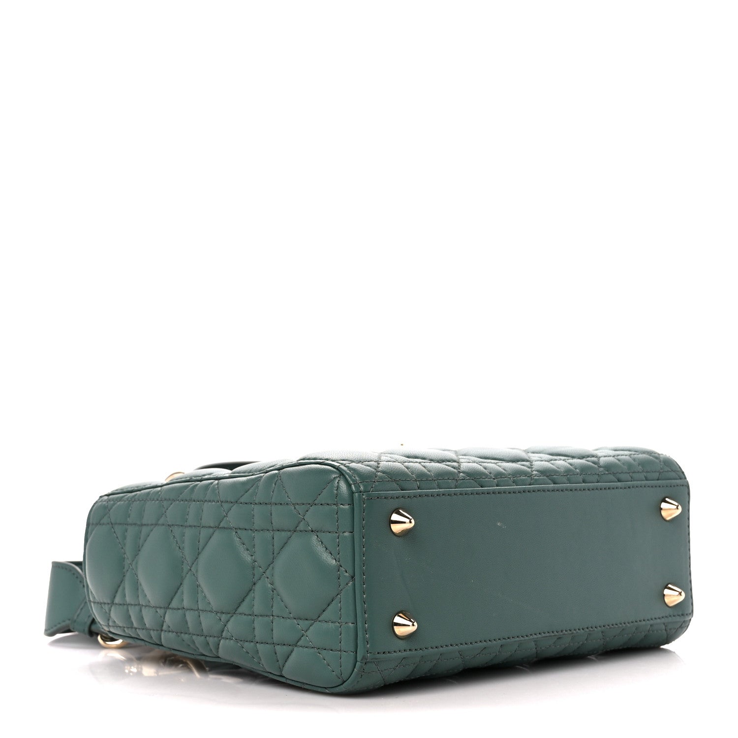 Christian Dior Lambskin Cannage Small My ABCDior Lady Dior Dark Green 4 of 11