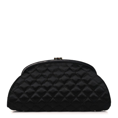 Chanel Satin Quilted Timeless Clutch Black 1 of 11