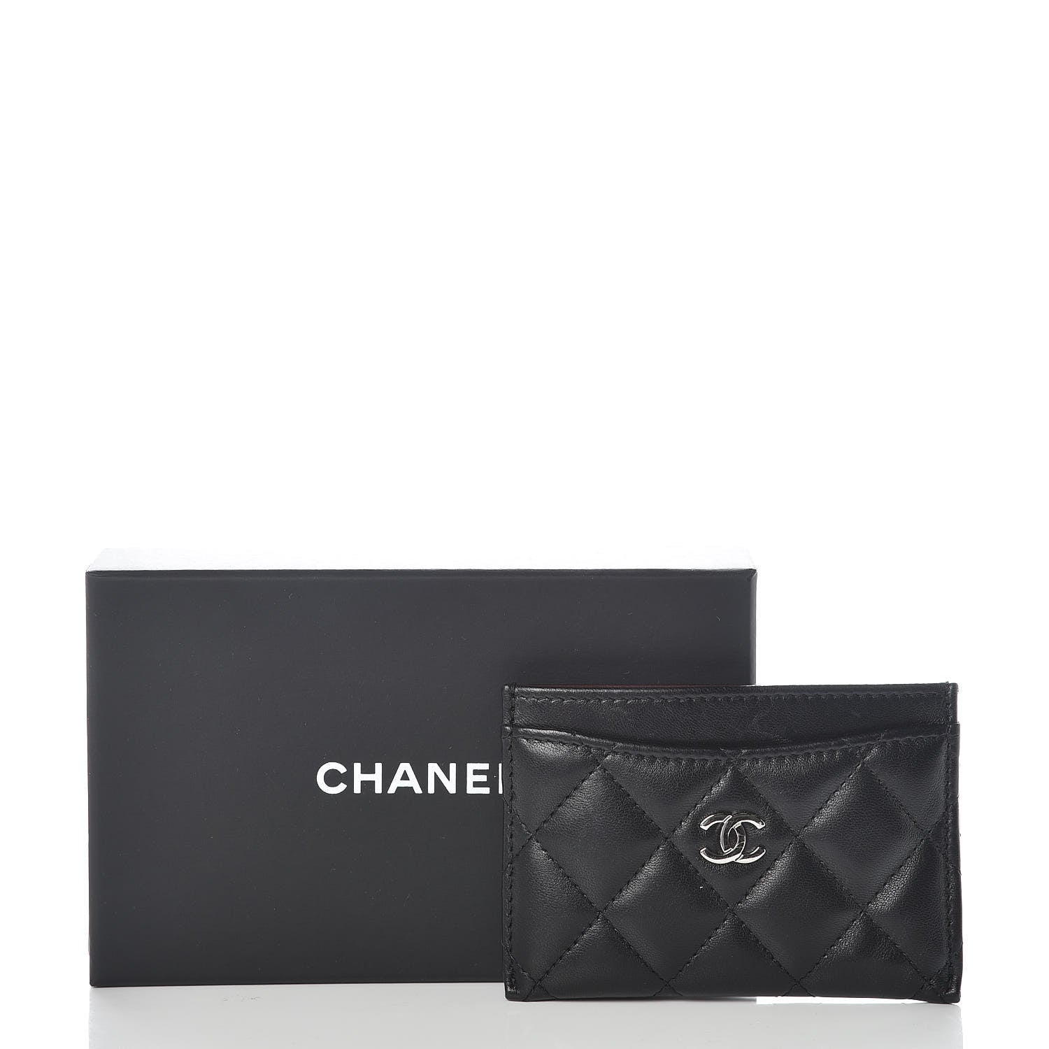 Chanel Lambskin Quilted Card Holder Black 9 of 9