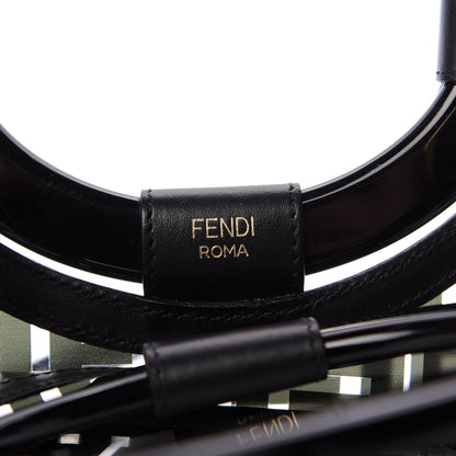 Fendi TPU FF Vitello Century Plexiglass Small Runaway Shopper Tote Black 8 of 9