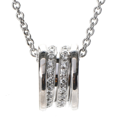 Bulgari 18K White Gold Diamond B.Zero1 Pave Pendant Necklace 4 of 7
