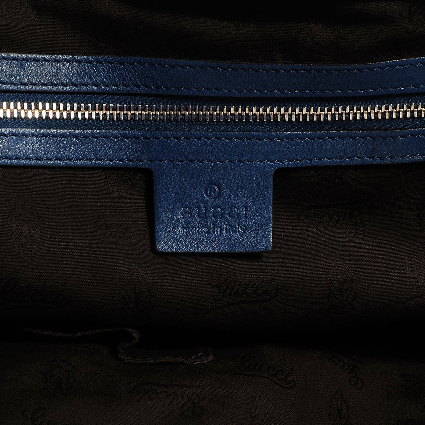 Guccissima Medium Icon Bit Tote Blue
