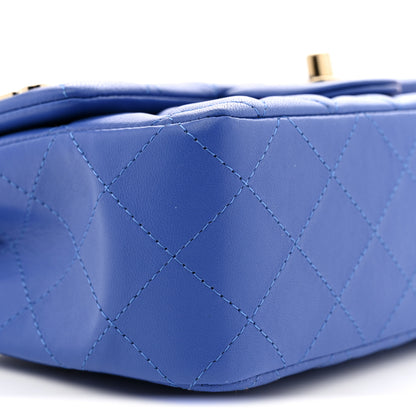 Chanel Lambskin Quilted Mini Hollywood Charms Rectangular Flap Blue 9 of 12