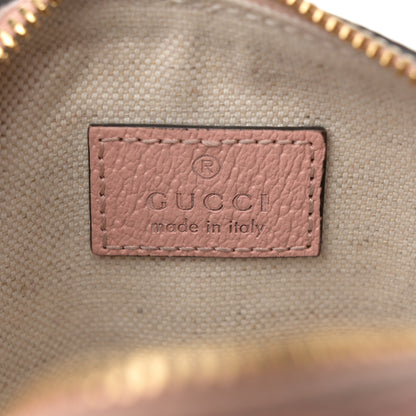 Gucci GG Supreme Monogram Textured Dollar Calfskin Web Super Mini Ophidia Top Handle Bowler Bag Rose Pink 6 of 11