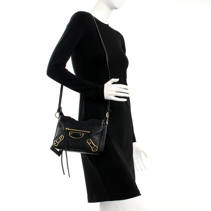 Balenciaga Chevre Gold Metallic Edge Hardware Hip Black 2 of 7