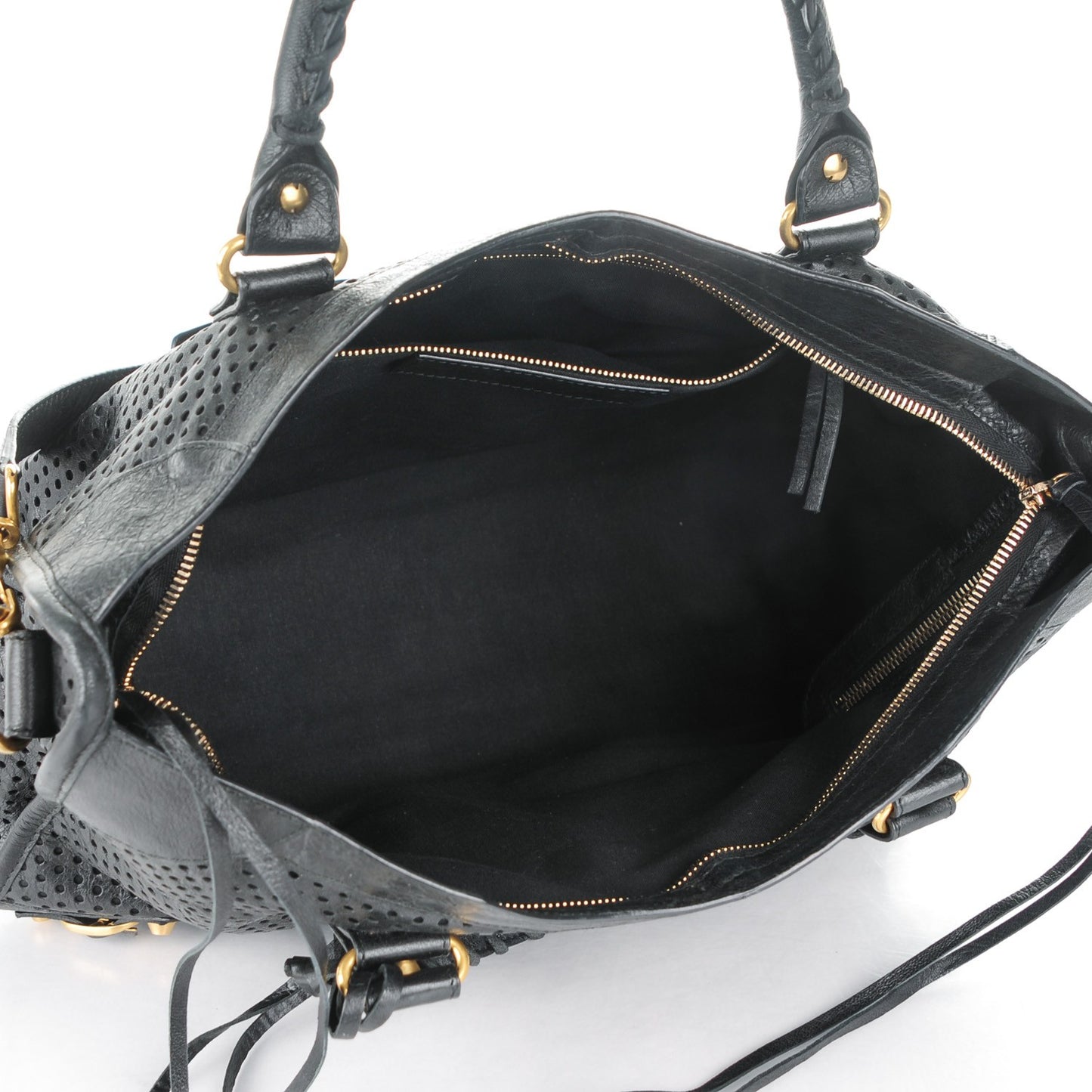 Agneau Perforated Dot City Black