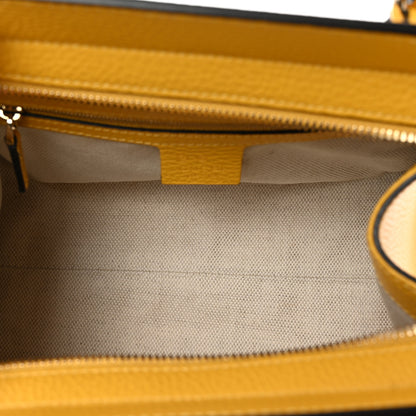 Gucci Dollar Calfskin Medium Soho Top Handle Satchel Yellow 5 of 11