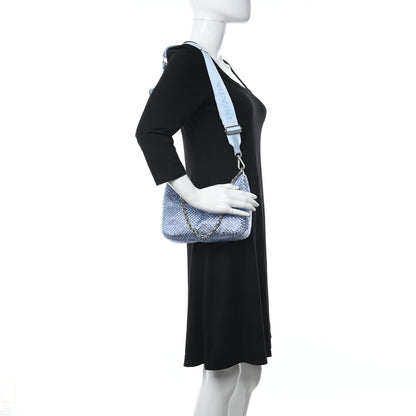 Prada Satin Crystal Re-Edition 2005 Shoulder Bag Celeste 2 of 10