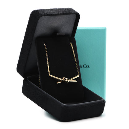 Tiffany 18K Yellow Gold Knot Necklace 5 of 5