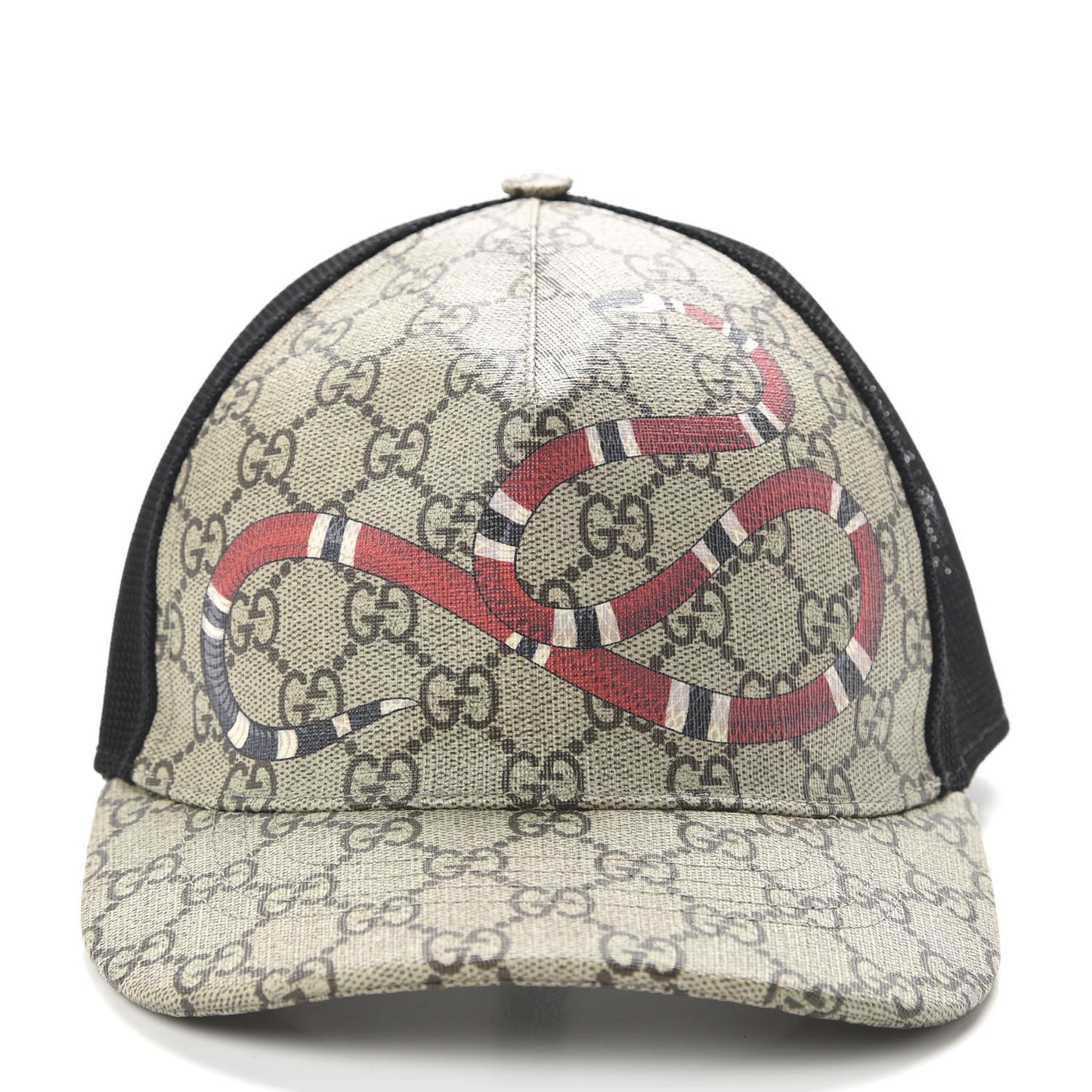 GG Supreme Monogram Kingsnake Print Baseball Hat XS 56 Beige