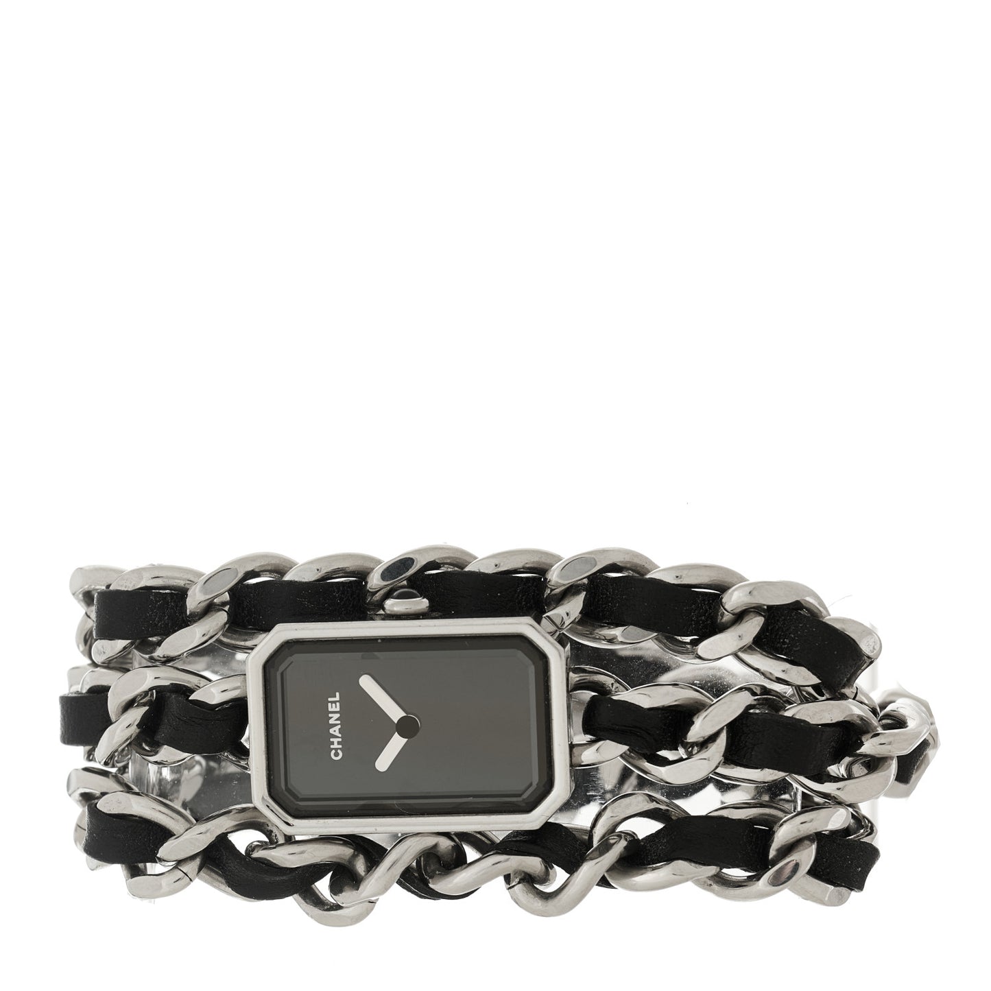Stainless Steel Lambskin 16mm Premiere Rock Triple Row Quartz Watch Black