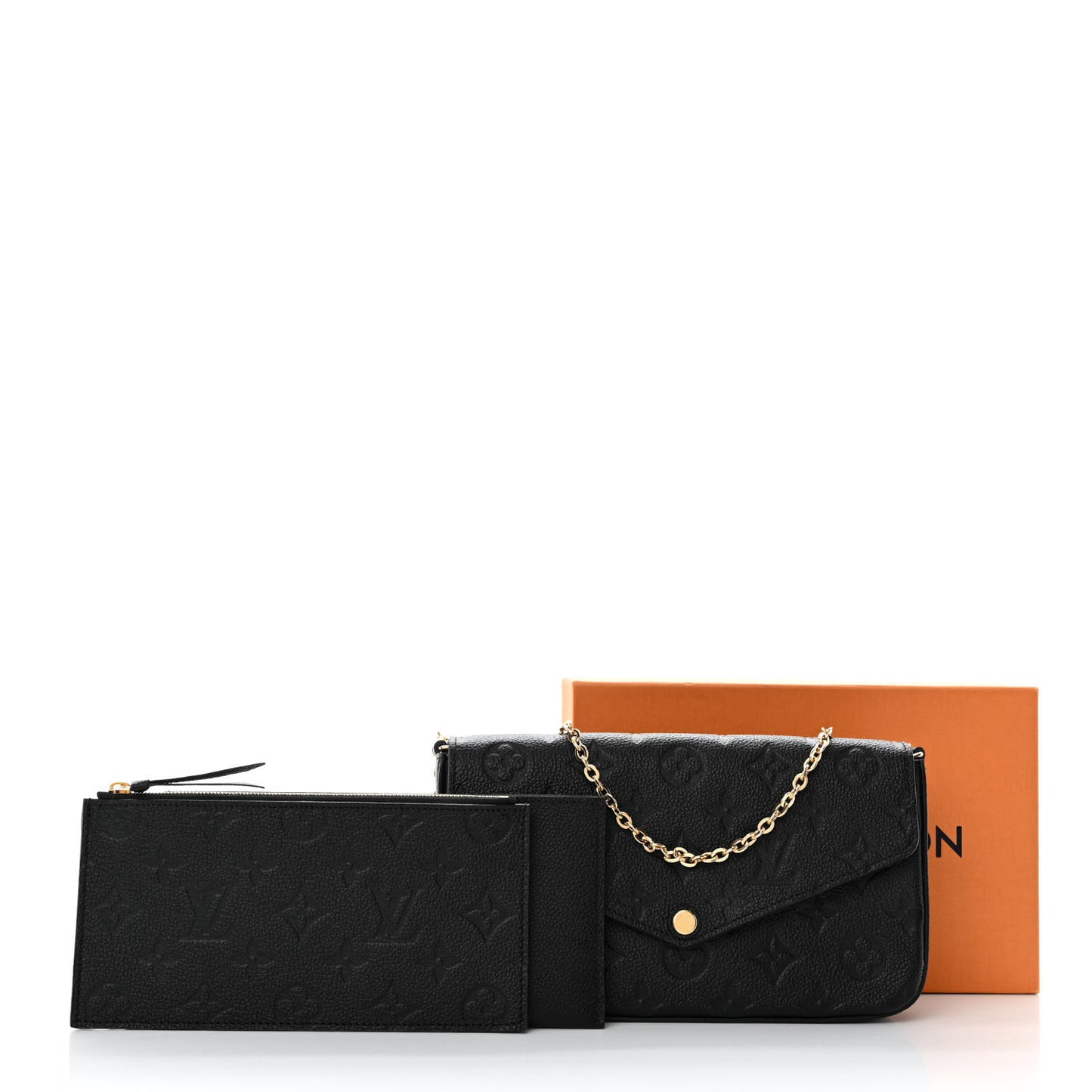 Empreinte Pochette Felicie Chain Wallet Black