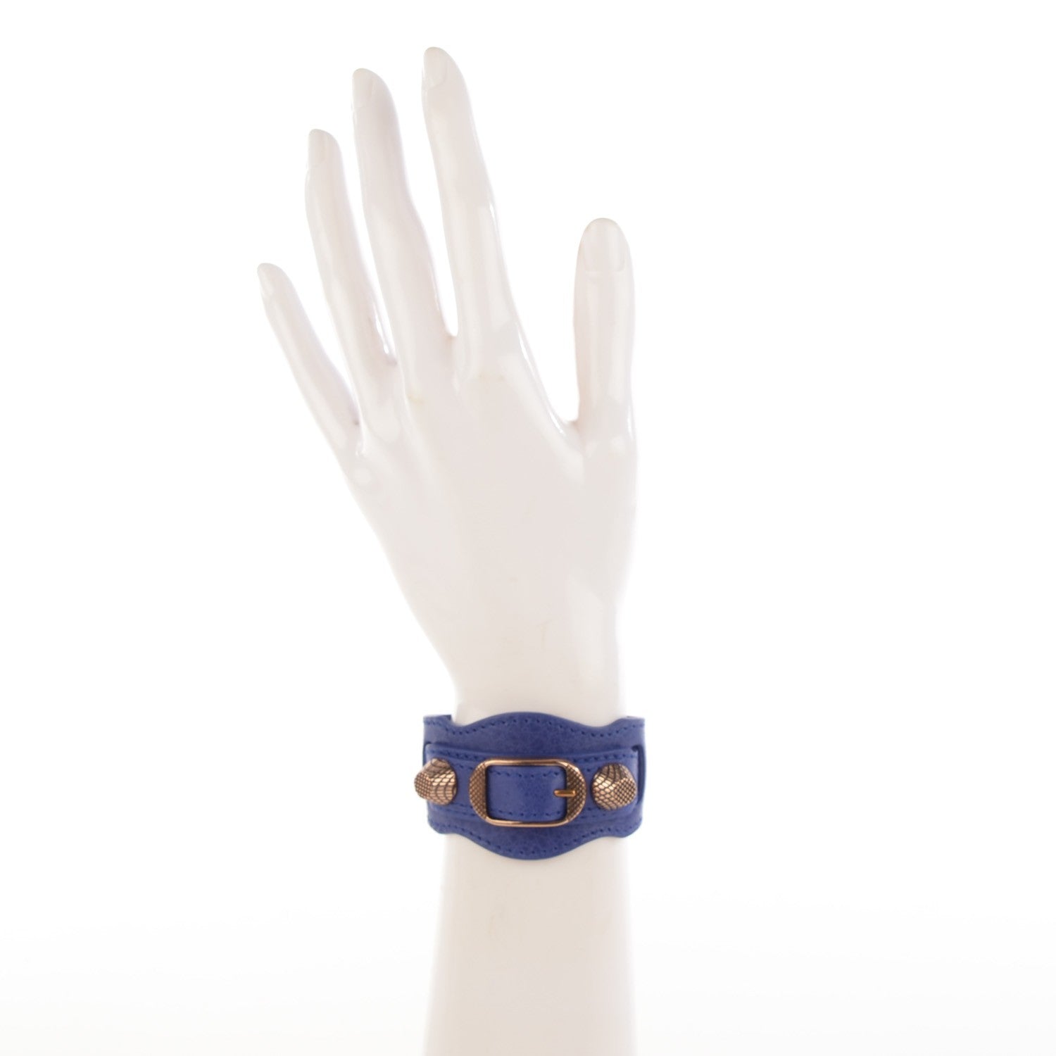 Balenciaga Agneau Arena Giant 12 Rose Gold Hardware Bracelet S Bleu Lavande 2 of 6